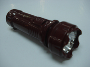 Plastic Led Torch Flashlight With 1 / 5 LED Units, 4V Rechargeable Lead-acid Battery
