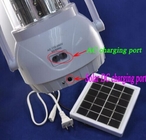 2W solar led panel,led camping emergency light with AC and DC charging port, for USB phone charge