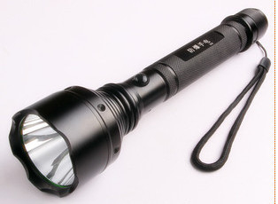 Exterior Rechargeable Cree Led Torch Flashlight , Water Resistant And Anti-scratching