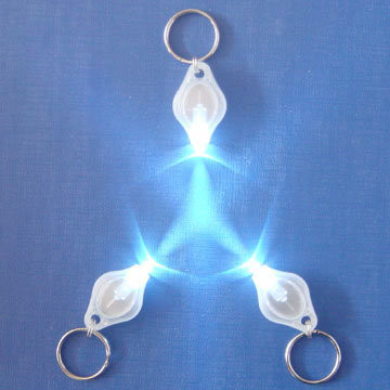 Custom personalized gifts PVC, METAL white flashlight key chains, Mini Led Keychain