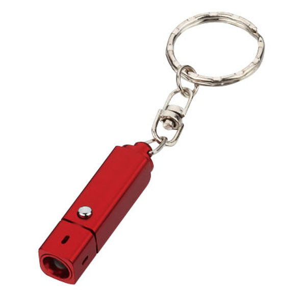 PVC, METAL Material red color mini led flashlight keychain or ODM for Promotional gifts