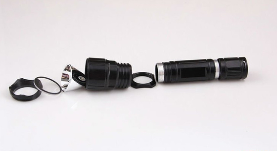 Black Waterproof Cree XP-G R5 Led Flashlights High Power , Abrasion Resistance