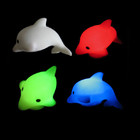 Customized design gifts dolphins shaped PVC, Color changing Mini Led Keychain