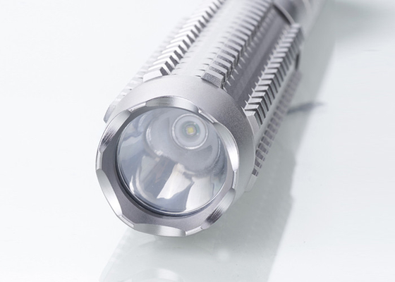5W skidproof emergency Aluminum Police LED Torch With Knurling Surface