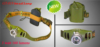 Energy Saving AAA LED Head Torch Waterproof , Fire Protection Headlamp