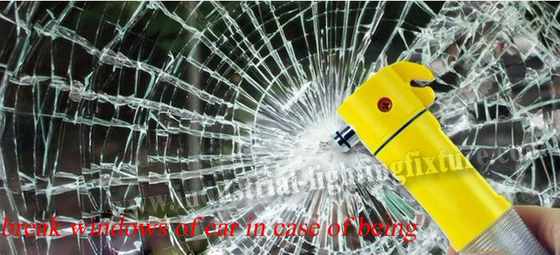 Yellow Led Car Emergency Led Rechargeable Flashlight with 9 LEDs