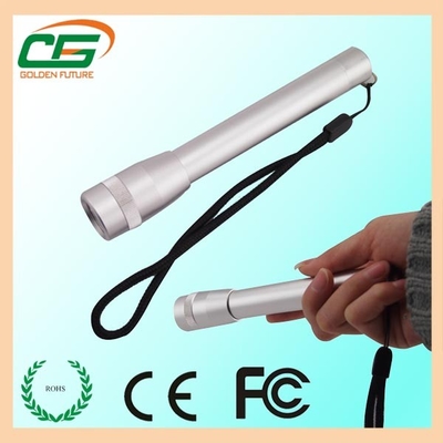 Silver 7000 - 9000 MCD AA Battery powered 5 LED Torch Flashlight