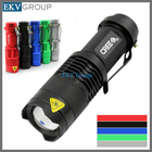 camping equipment cree torch, tactical led flashlight, zoom flashlight