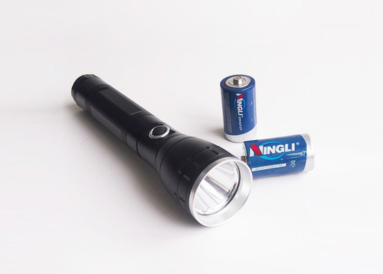 5W Emergency Aluminum Alloy Police cree led torch with 2 * D Battery