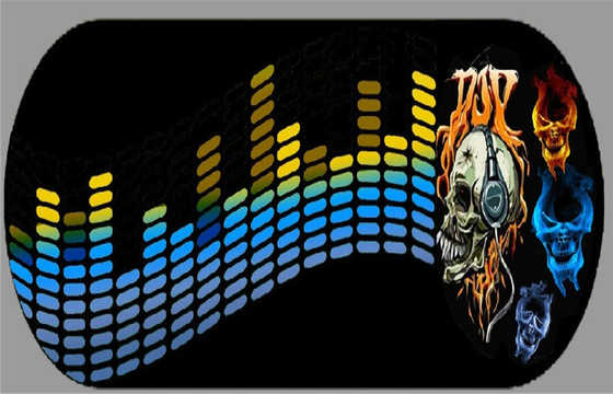 Car Music Rhythm Lamp , Advertising Poster EL Car Sticker With Low Power Consumption