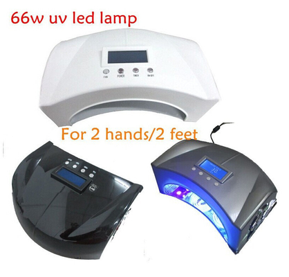 66W High Power CCFL LED Nail UV Lamp , 2 Hands LED Nail Curing Lamp