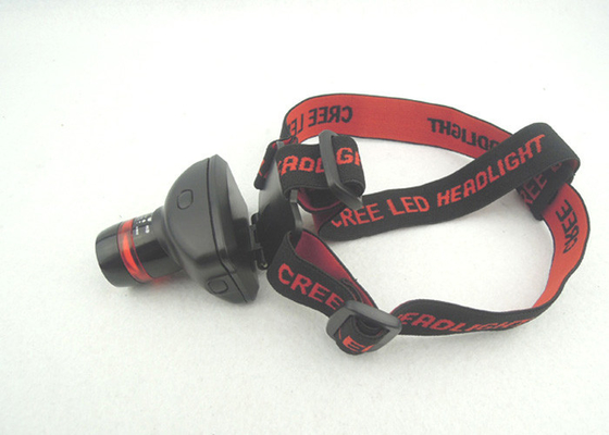 Zoom LED Head Torch 180LM with red ring , rechargeable headlamp for running