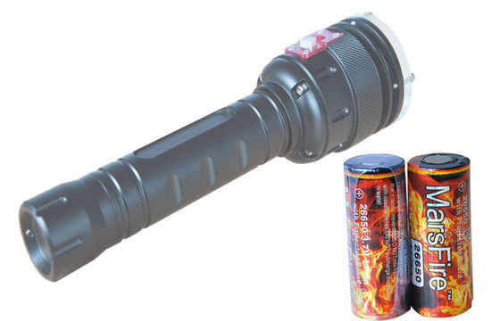 MarsFire D001 Black 2400LM LED Dive Torch 100m Waterproof  Professional  Flashlight Torch