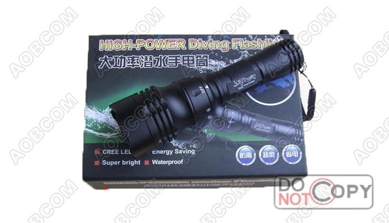 T6 350 150g Water Resistant Lumen Led Diving Torch With 18650 Li-ion Battery For Camping, Hiking