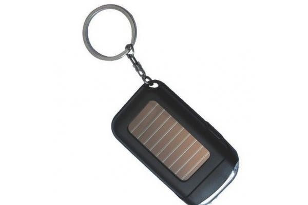Mini LED solar power key chain torch flashlight red, black, blue color choose