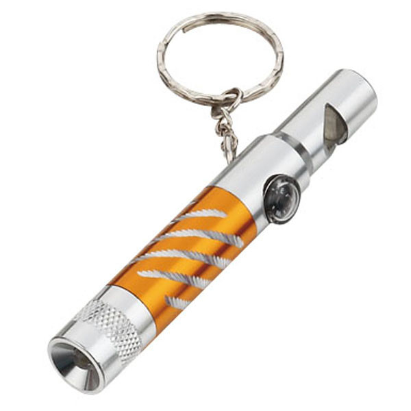 METAL Material printed LED Torch Keychain / Flash Light Key chain for Promotional gifts
