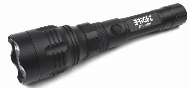High quality Outdoor Black LED Police Flashlight 18650 Battery JW024181-Q3