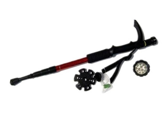 120cm Length Adjustable Multi Function Led Flashlight Torch Walking Stick Trekking Pole