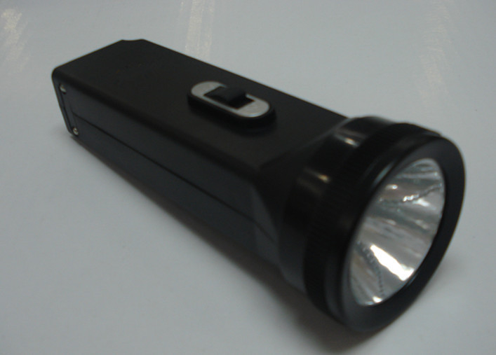 Black Case Rechargeable Emergency Plastic Led Torch Flashlight With 3 Leds