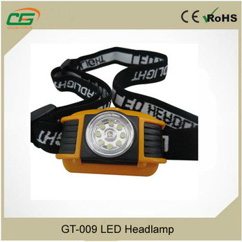 9 LEDs CREE LED Headlamp / Dry Battery AAA LED Headtorch IP54 , RoHs Approved