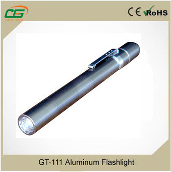 Portable Aluminum LED Torch Flashlight 2pcs 1.5V AAA , Rechargeable Led Flashlights