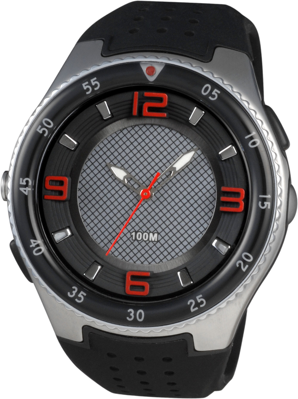 Mens Round Sporty Analog Watches With Led Torch And 100m Water Resistant